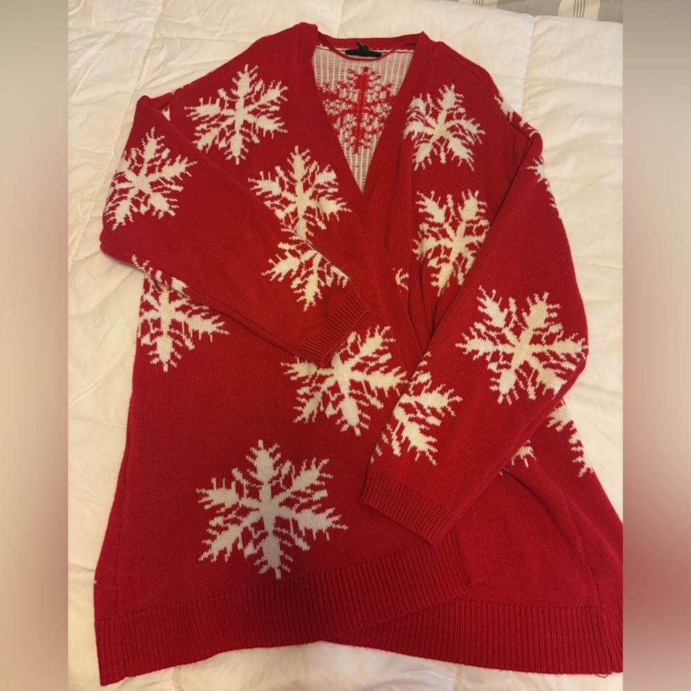 Christmas Long Cardigan Plus Size